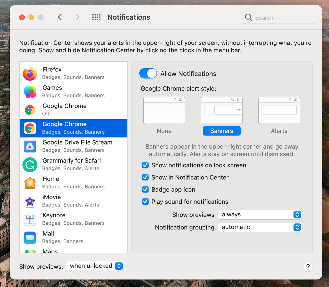 clear notification count on chrome for mac